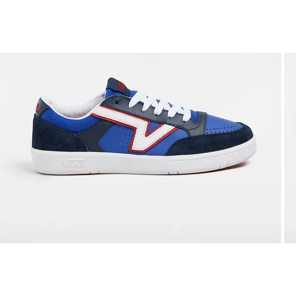 Vans Lowland Cc Retro Sport Navy Blue Red Low Sneakers  Size Men 7, Women 8.5